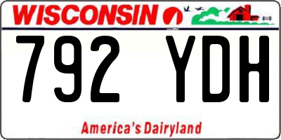 WI license plate 792YDH