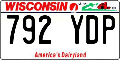WI license plate 792YDP