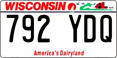 WI license plate 792YDQ