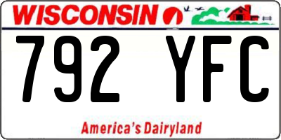 WI license plate 792YFC