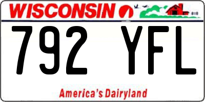 WI license plate 792YFL