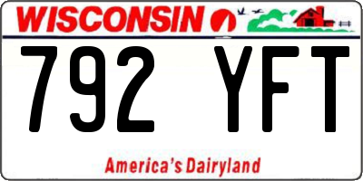 WI license plate 792YFT