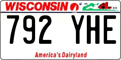 WI license plate 792YHE