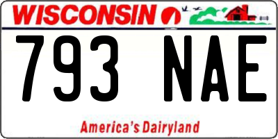 WI license plate 793NAE