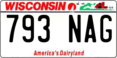 WI license plate 793NAG