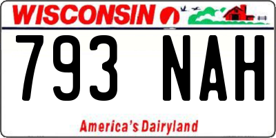 WI license plate 793NAH