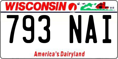 WI license plate 793NAI