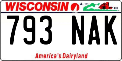 WI license plate 793NAK