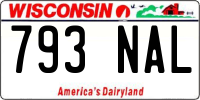 WI license plate 793NAL