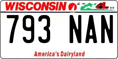 WI license plate 793NAN