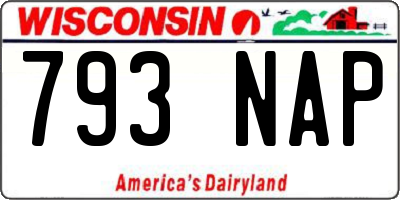 WI license plate 793NAP