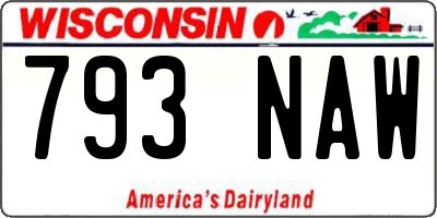 WI license plate 793NAW