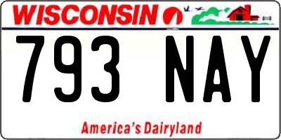WI license plate 793NAY