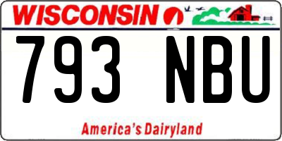 WI license plate 793NBU