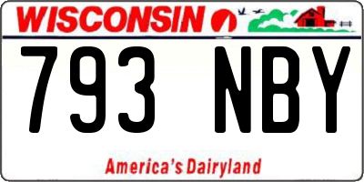 WI license plate 793NBY