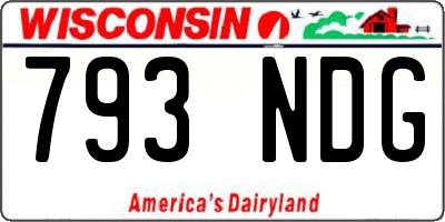 WI license plate 793NDG
