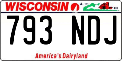 WI license plate 793NDJ