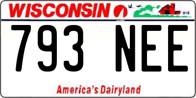 WI license plate 793NEE