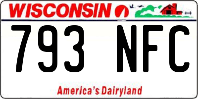 WI license plate 793NFC