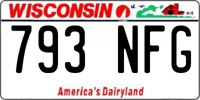 WI license plate 793NFG