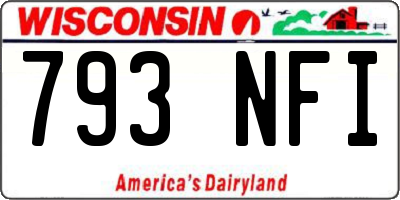 WI license plate 793NFI