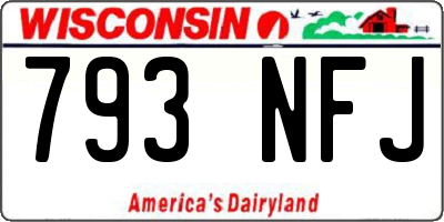 WI license plate 793NFJ