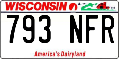WI license plate 793NFR
