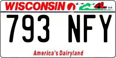 WI license plate 793NFY