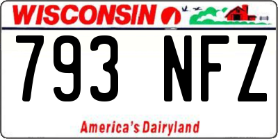WI license plate 793NFZ