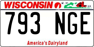 WI license plate 793NGE
