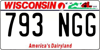 WI license plate 793NGG