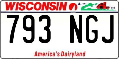 WI license plate 793NGJ