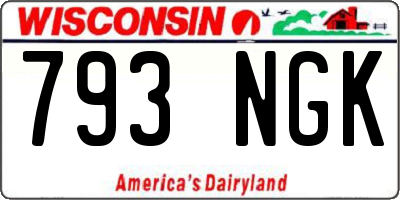 WI license plate 793NGK