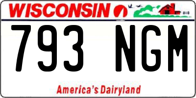 WI license plate 793NGM