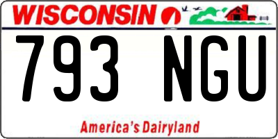 WI license plate 793NGU