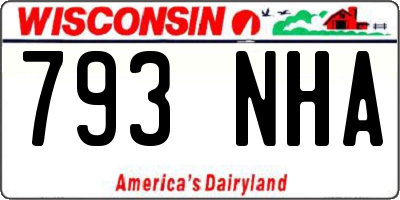WI license plate 793NHA
