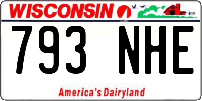 WI license plate 793NHE