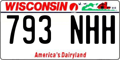 WI license plate 793NHH