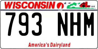 WI license plate 793NHM