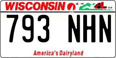 WI license plate 793NHN