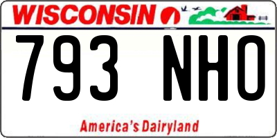 WI license plate 793NHO