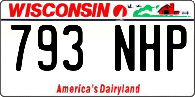 WI license plate 793NHP