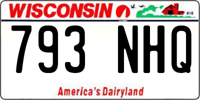 WI license plate 793NHQ
