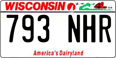 WI license plate 793NHR