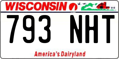 WI license plate 793NHT