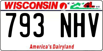 WI license plate 793NHV