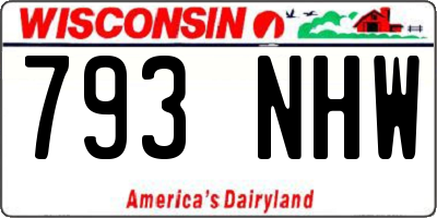 WI license plate 793NHW