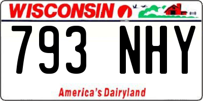 WI license plate 793NHY