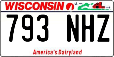 WI license plate 793NHZ
