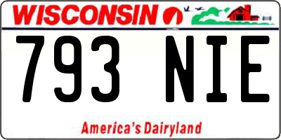 WI license plate 793NIE